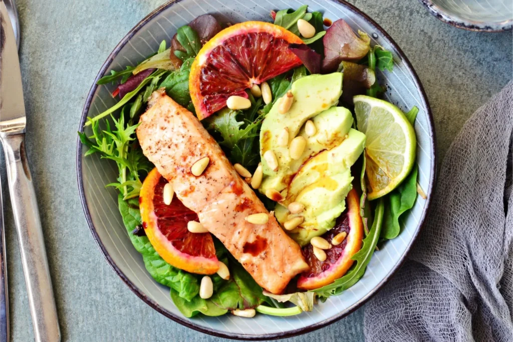 cách làm salad cá hồi