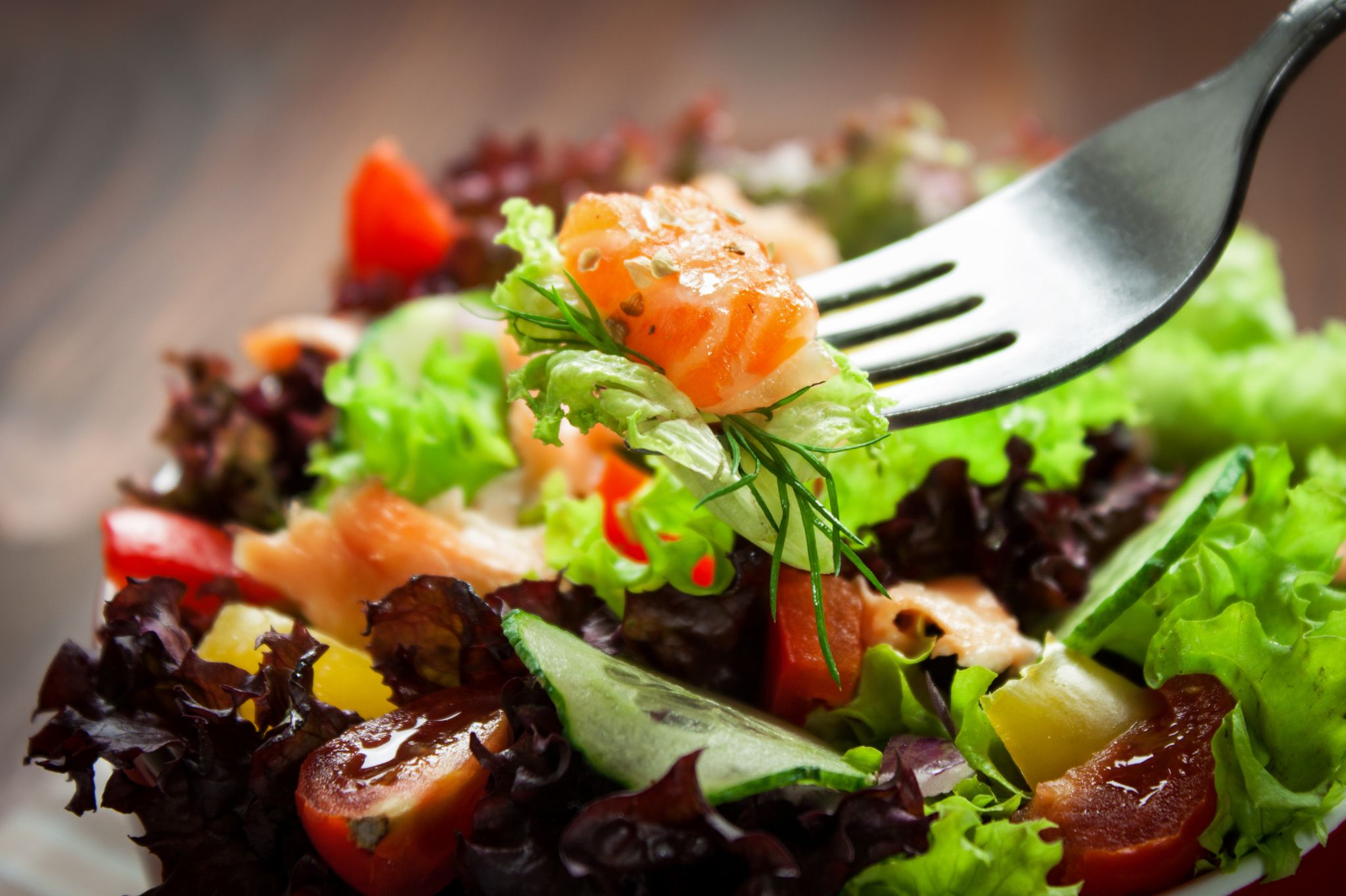 salad cá hồi
